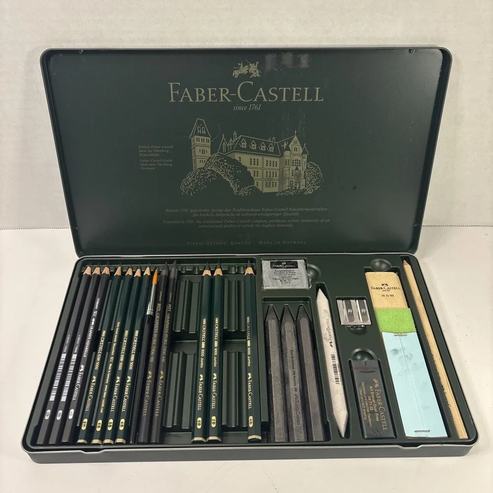 New Faber-Castell 26 Pitt Artists' Graphite Pencils Tin – Some Missing